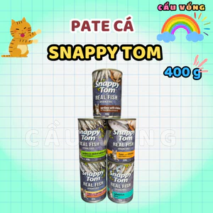 Pate cá SNAPPY TOM Real Fish cho mèo - Lon 400g