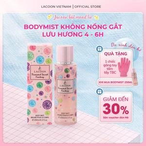 BodyMist LACOON hương Diamond Secret-Xịt Thơm Toàn Thân Nữ, Hương Nước Hoa Tinh Tế,Thanh Lịch,Lưu Hương L
