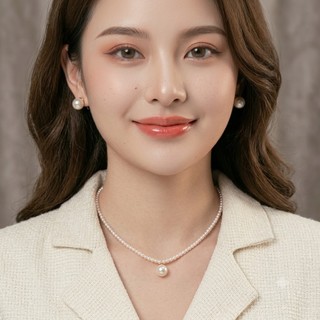[ DAISYN ] N745 dây chuyền ngọc trai nhân tạo dây hạt 4li mặt hạt 10li ngọc trai nhân tạo xinh xắn cho nữ