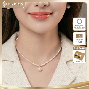 N745 dây chuyền ngọc trai nhân tạo dây hạt 4li mặt hạt 10li ngọc trai nhân tạo xinh xắn cho nữ