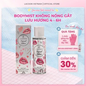 BodyMist LACOON hương Tropical Edition- Xịt Thơm Khử Mùi Nam Nữ Hương Nước Hoa Thơm Nhẹ Nhàng, Lưu Hương