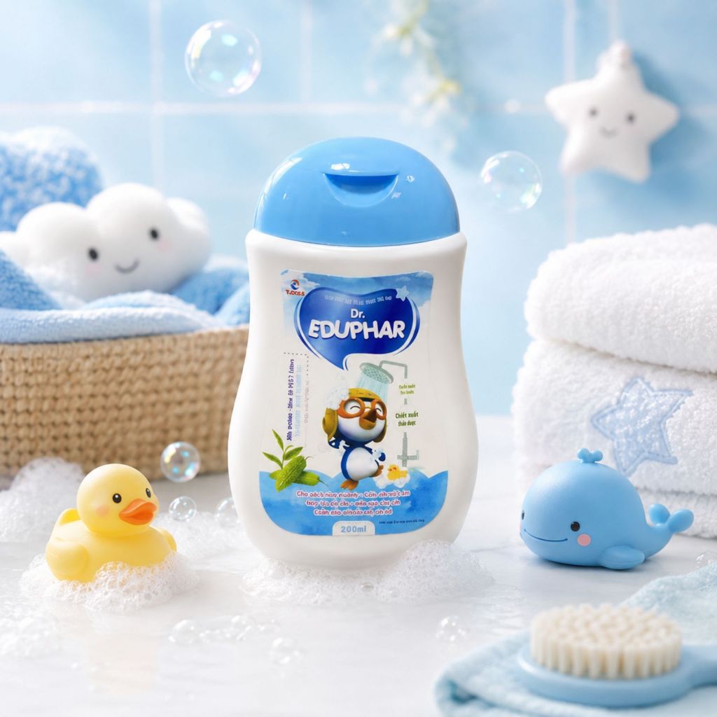 Sữa Tắm Gội Thảo Dược Nhi TW Dr.EDUPHAR 200ml | Chăm Sóc Da Và Tóc Bé Hằng Ngày