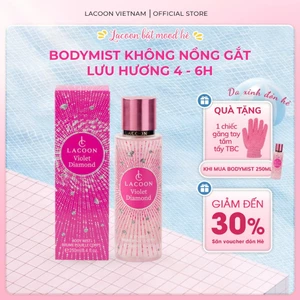 Body Mist LACOON hương Violet Diamond - Xịt Thơm Toàn Thân Ngọt Ngào, Quyến Rũ, Lưu Hương Lâu