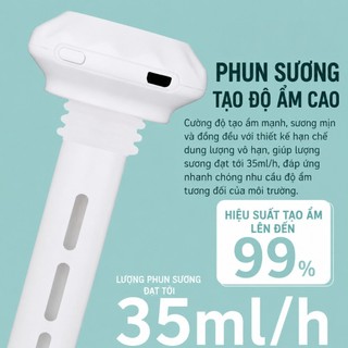Máy Tạo Ẩm Mini Di Động USB | Máy Phun Sương Nano 35ml/h, 8H Liên Tục, Cho Phòng Ngủ Ô Tô