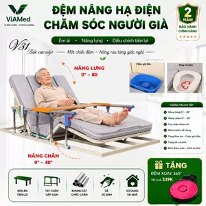 Đệm Nâng Lưng - Chân Điện 0-80° Cho Người Bệnh, Đệm nâng hạ Tự động cho Người Già - Hỗ Trợ Ngồi Dậy (BÀO HÀNH 2 NĂM)