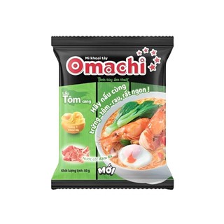Thùng 30 gói mì khoai tây Omachi lẩu tôm càng 80g