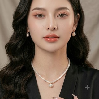 [N746] Dây Chuyền Ngoc Trai Nhân Tạo Dây Hạt 5li Mặt Hạt 12li Ngọc Nhân Tạo Xinh Xắn Cho Nữ - DAISYN