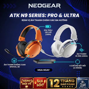 ⚡Tai Nghe Gaming Không Dây ATK N9 Pro/Ultra | Hi-Res 40KHz | Spatial Audio 3D | Pin 130H | 4 Mode