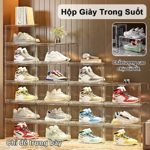5 cái/10 cái Hộp Đựng Giày Nhựa Cứng Vừa Cho Các Size Giày​ ​Chống Nước​ Chống Bụi