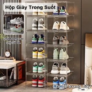 Hộp Đựng Giày Nhựa Cứng Cao Cấp, Chống Bụi,Hộp Nhựa Đựng Giày Dép Trong Suốt Kín Đáo