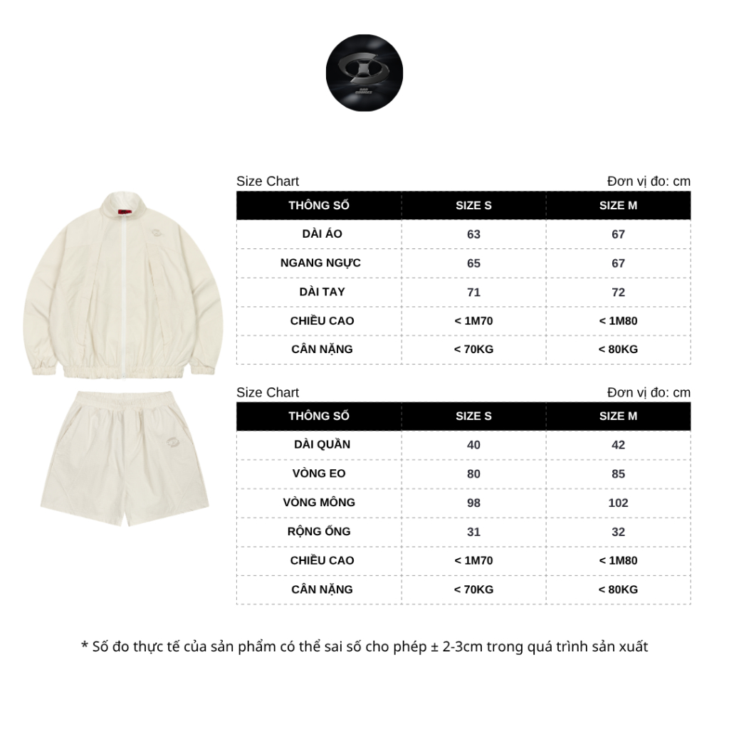 Bad Choices | Set Áo khoác dù cổ đứng boxy và Quần short dù RIPSTOP