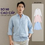 Áo Sơ Mi Nam Dài Tay Oxford Phối Sọc Multi Color 1124 - Luôn Tặng Hộp Đóng – BY COTTON — ảnh 1