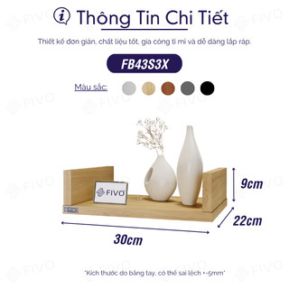 [NEW] Kệ Sách Gỗ Treo Tường Chữ U FIVO FB43 Gỗ Dày Chống Ẩm, Sản Phẩm Vừa Treo Tường Vừa Có Thể Để Bàn