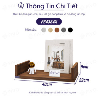 [NEW] Kệ Sách Gỗ Treo Tường Chữ U FIVO FB43 Gỗ Dày Chống Ẩm, Sản Phẩm Vừa Treo Tường Vừa Có Thể Để Bàn