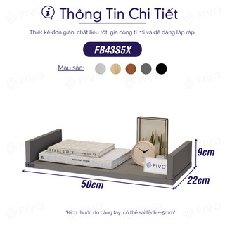 [NEW] Kệ Sách Gỗ Treo Tường Chữ U FIVO FB43 Gỗ Dày Chống Ẩm, Sản Phẩm Vừa Treo Tường Vừa Có Thể Để Bàn
