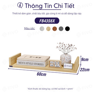 [NEW] Kệ Sách Gỗ Treo Tường Chữ U FIVO FB43 Gỗ Dày Chống Ẩm, Sản Phẩm Vừa Treo Tường Vừa Có Thể Để Bàn