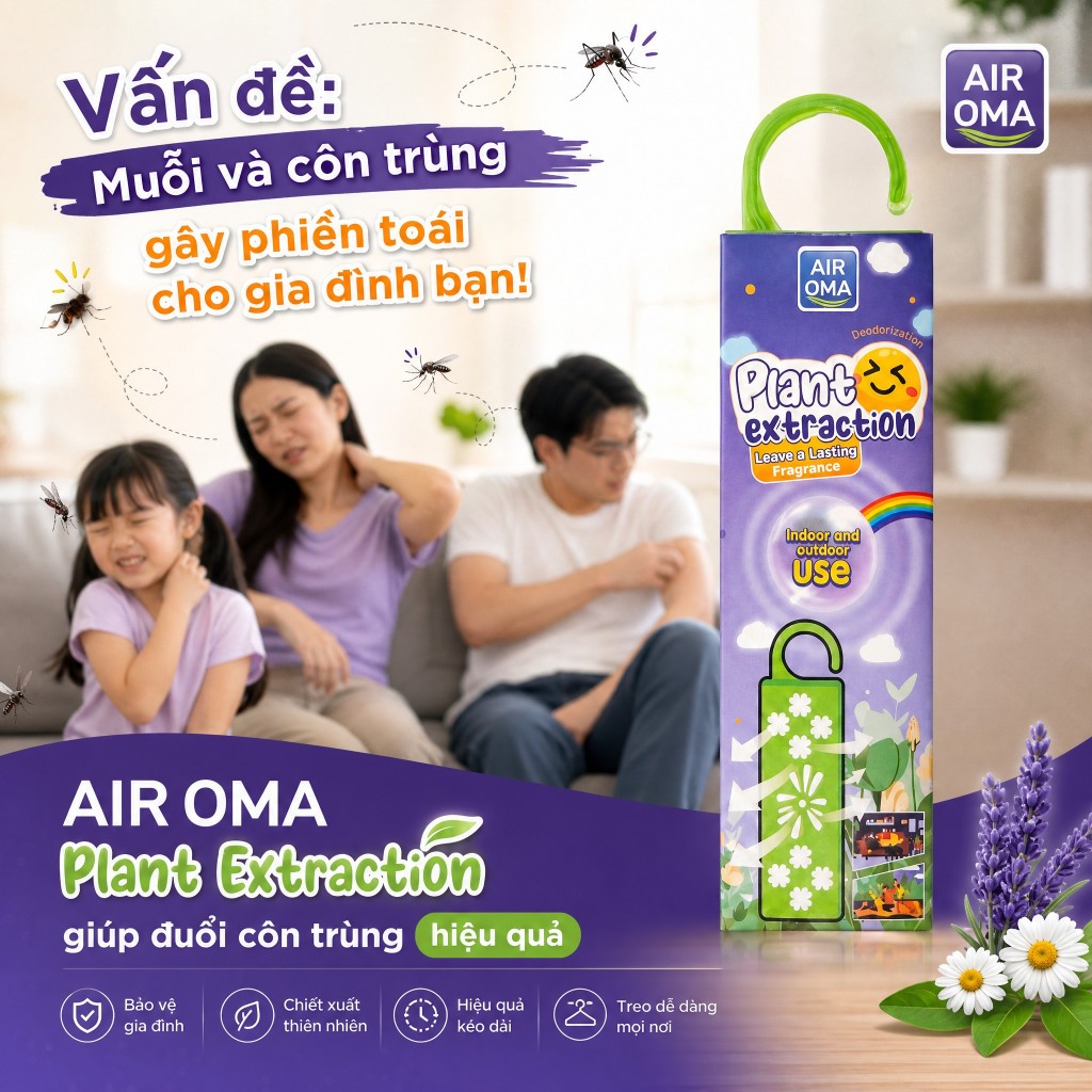 🔥 Siêu phẩm bán chạy số 1 – hiệu quả cực mạnh đuổi muỗi - Miếng xua côn trùng - Móc treo đuổi muỗi