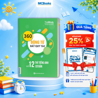 Sách - 360 Động Từ Bất Quy Tắc Và 12 Thì Tiếng Anh Cơ Bản (Khổ To)