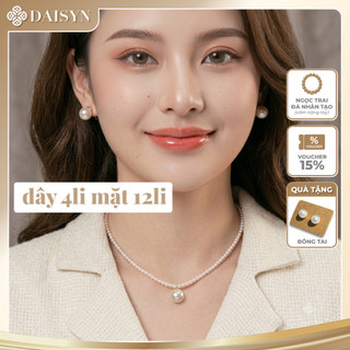 [N746] Dây Chuyền Ngoc Trai Nhân Tạo Dây Hạt 5li Mặt Hạt 12li Ngọc Nhân Tạo Xinh Xắn Cho Nữ - DAISYN