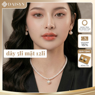 [N746] Dây Chuyền Ngoc Trai Nhân Tạo Dây Hạt 5li Mặt Hạt 12li Ngọc Nhân Tạo Xinh Xắn Cho Nữ - DAISYN