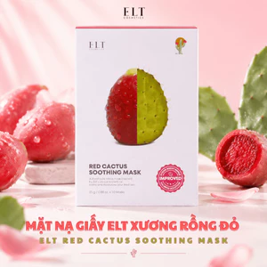 ELT |Red Cactus Soothing Mask 10pcs – Mặt Nạ Chiết Xuất Xương Rồng Đỏ, Cấp Ẩm, Làm Dịu Da