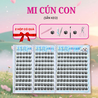 Lông mi giả sẵn keo Mi Cún con tự dính, dễ đeo tự nhiên không nặng mắt, có thể tái sử dụng