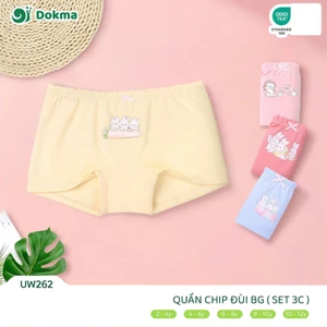 Set 3 Chiếc Quần Chip Đùi COTTON Bé Gái Màu Ngẫu Nhiên Dokma