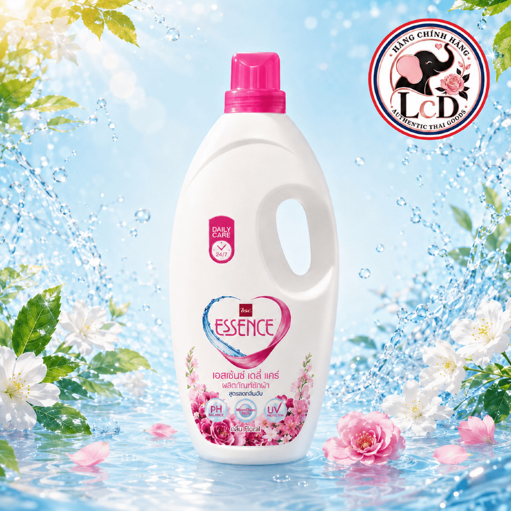 Chai Nước Giặt Essence 1900ml Thái Lan Nội Địa Chính Hãng - Thơm Lâu, Mềm Vải
