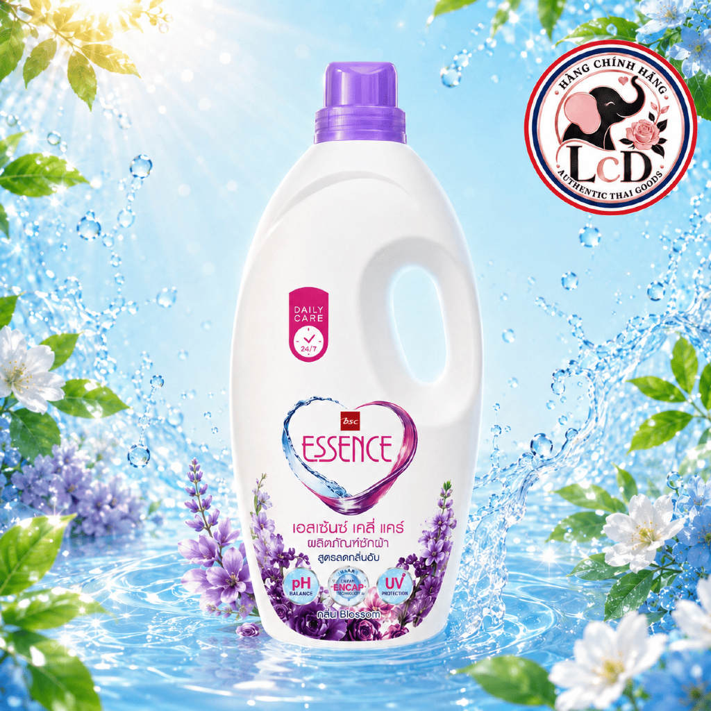 Chai Nước Giặt Essence 1900ml Thái Lan Nội Địa Chính Hãng - Thơm Lâu, Mềm Vải
