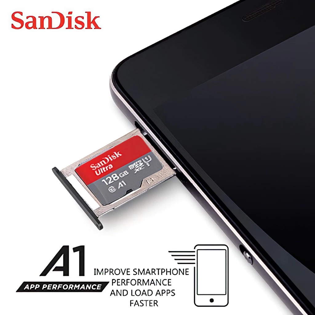 SANDISK microSDXC Ultra A1 128GB/256GB/512GB/1TB UHS-I Lớp10 - QUAB/QUAC,bảo hành năm năm.
