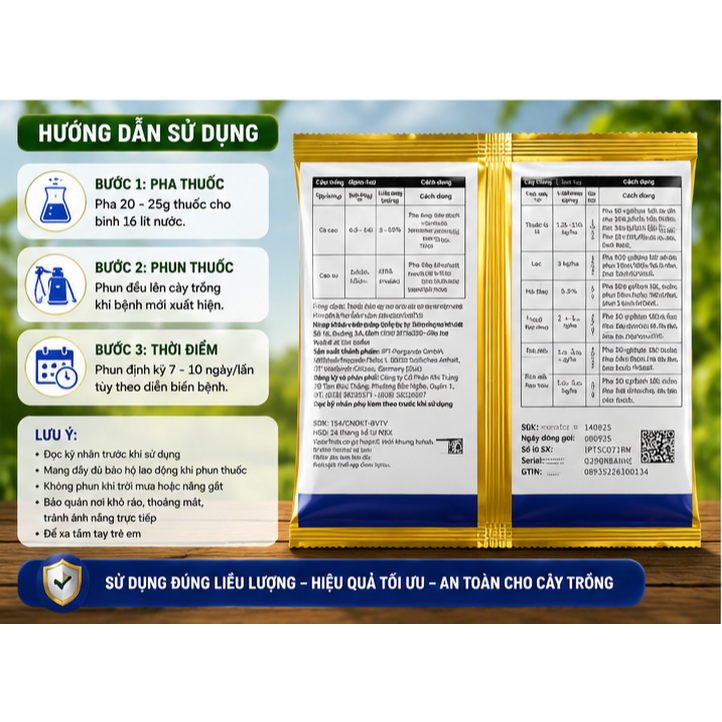 Ridomil Gold 68WG 100g Chính Hãng - Quản Lý Bệnh Cây Trồng Syngenta ( Thôi nhũn Sen Đá, Xương Rồng )