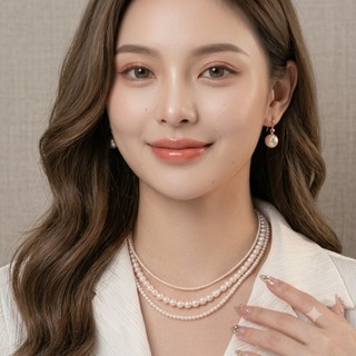 [ DAISYN ] N755 dây chuyền ngọc trai nhân tạo dây 3 sợi hạt 3li- 4li-6li ngọc trai nhân tạo xinh