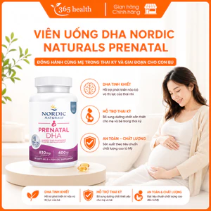 Viên uống cho mẹ bầu DHA Nordic Naturals Prenatal (Hộp 90 viên) nhập khẩu chính hãng từ Mỹ
