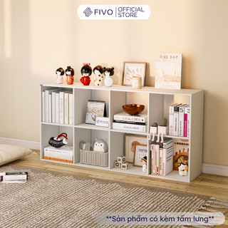 [NEW] Tủ Kệ Sách Gỗ Tổ Ong  Đa Năng FB04 FIVO 6-8 Ô, Có Tấm Lưng Chắc Chắn, Vừa Decor Vừa Đựng Sách, Dễ Dàng Lắp Ráp