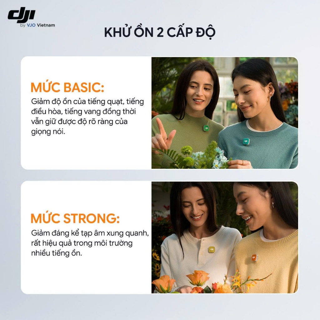 [NSHOP] DJI Mic Mini 2 Bộ 1TX+1RX Mobile+Hộp Sạc Thu Âm Không Dây Nhỏ Gọn, Khử Ồn 2 Cấp Độ Trẻ Trung