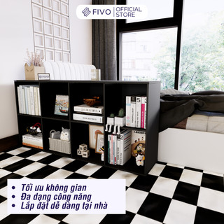 [NEW] Tủ Kệ Sách Gỗ Tổ Ong  Đa Năng FB04 FIVO 6-8 Ô, Có Tấm Lưng Chắc Chắn, Vừa Decor Vừa Đựng Sách, Dễ Dàng Lắp Ráp