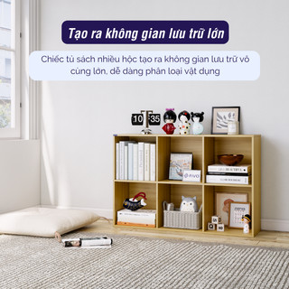 [NEW] Tủ Kệ Sách Gỗ Tổ Ong  Đa Năng FB04 FIVO 6-8 Ô, Có Tấm Lưng Chắc Chắn, Vừa Decor Vừa Đựng Sách, Dễ Dàng Lắp Ráp