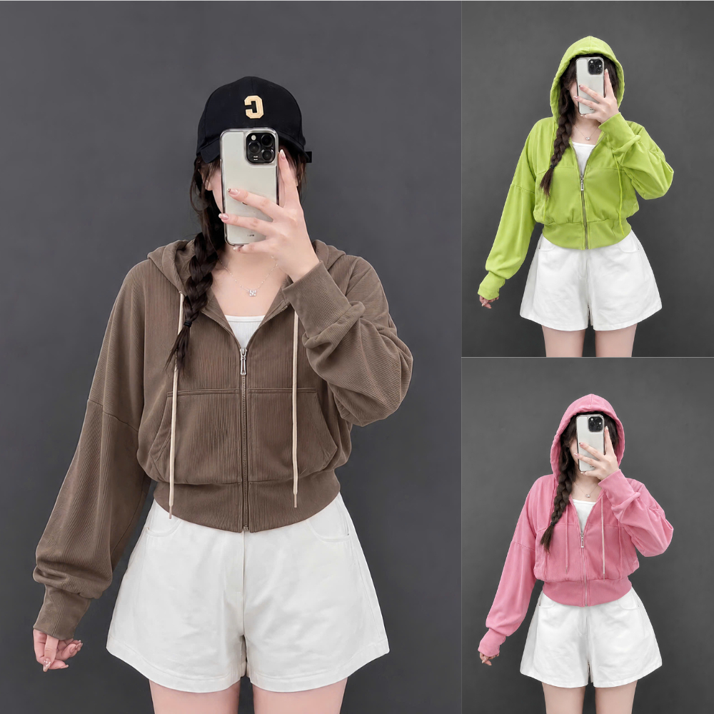 Áo Khoác Thời Trang Bigsize Nữ Tay Dài Dáng Lửng Phom Bomber Vải Xốp Họa Tiết Tam Giác KHOAC5