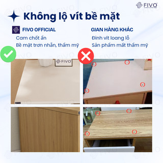 [NEW] Bàn Trang Điểm Gỗ Ngồi Bệt Có Ngăn Kéo FV01 FIVO, Linh Hoạt Làm Bàn Học Bàn Trà, Không Lộ Vít Bề Mặt