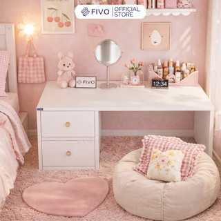 [NEW] Bàn Trang Điểm Gỗ Ngồi Bệt Có Ngăn Kéo FV01 FIVO, Linh Hoạt Làm Bàn Học Bàn Trà, Không Lộ Vít Bề Mặt