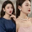 Choker Dây Chuyền Áo Dài, Dây Chuyền Áo Tấc, Vòng Cổ Cưới 1 Sợi Ngoc Trai Nhân Tạo 16mm - DAISYN