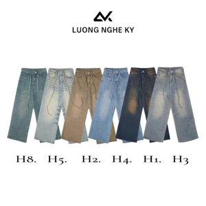 QUẦN JEAN ỐNG RẤT RỘNG H1-H8 FORM NAM NỮ DL 380 GSM (đã xử lí co rút) LNKWEAR