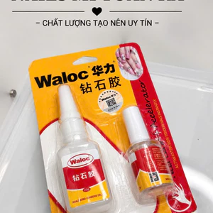 Keo Waloc 2 Bước – Keo Gắn Móng ,Phụ Kiện Nail Kèm Chai Hỗ Trợ Khô Keo