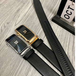 Thắt lưng nam da bò mềm vân bưởi khoá gạt tự động bản dây 3,5cm siêu đẳng cấp hàng vip nhập khẩu