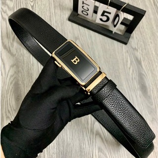 Thắt lưng nam da bò mềm vân bưởi khoá gạt tự động bản dây 3,5cm siêu đẳng cấp hàng vip nhập khẩu