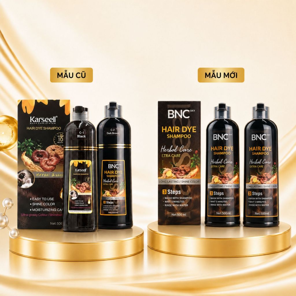 Dầu Gội Phủ Bạc KARSEELL 500ml | Thảo Dược Chăm Sóc Tóc, Hỗ Trợ Phủ Màu Tóc Bạc
