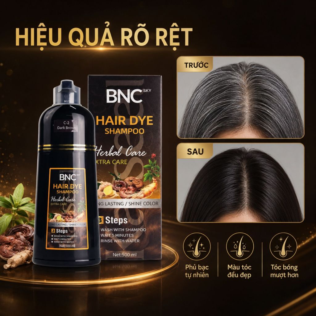 Dầu Gội Phủ Bạc KARSEELL 500ml | Thảo Dược Chăm Sóc Tóc, Hỗ Trợ Phủ Màu Tóc Bạc