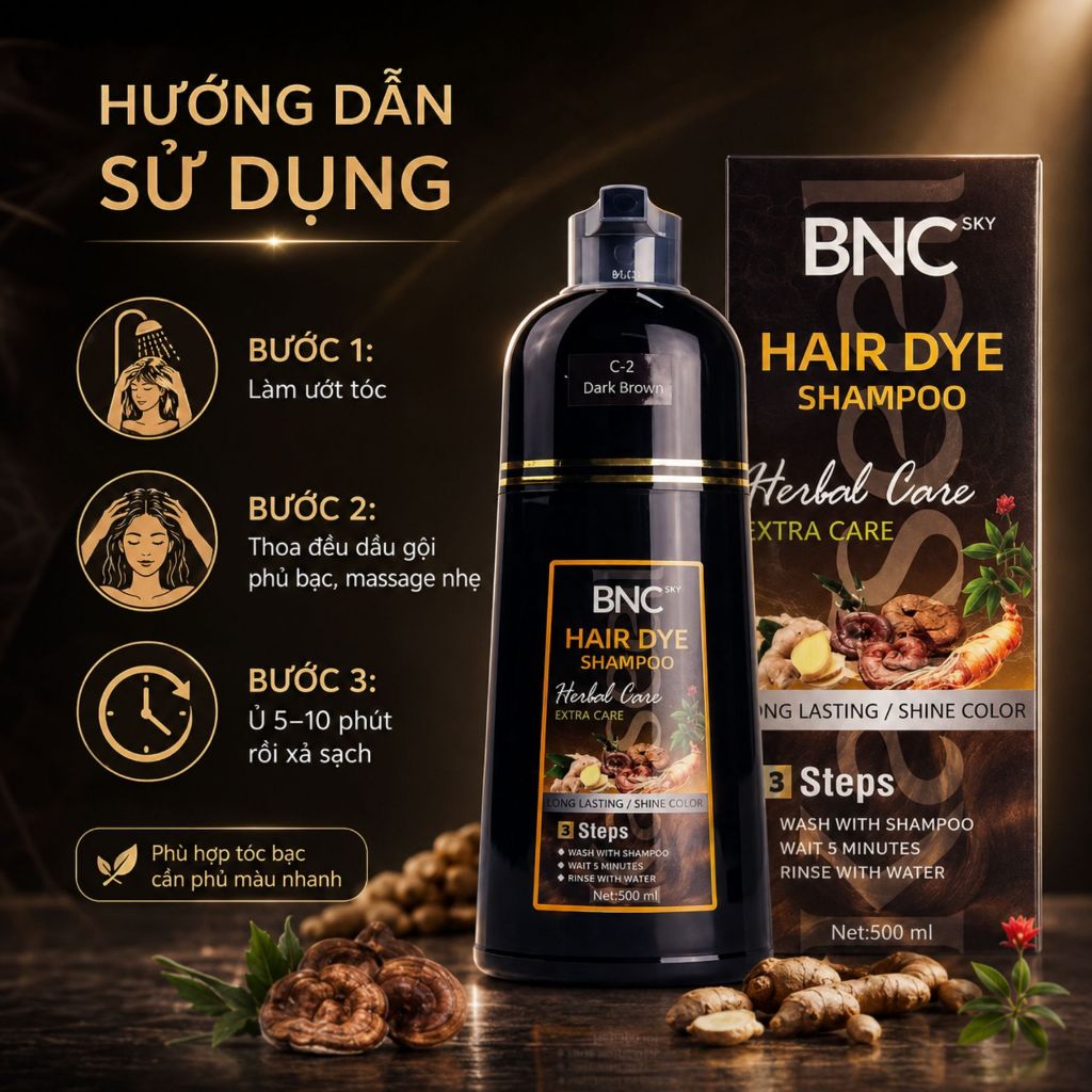 Dầu Gội Phủ Bạc KARSEELL 500ml | Thảo Dược Chăm Sóc Tóc, Hỗ Trợ Phủ Màu Tóc Bạc