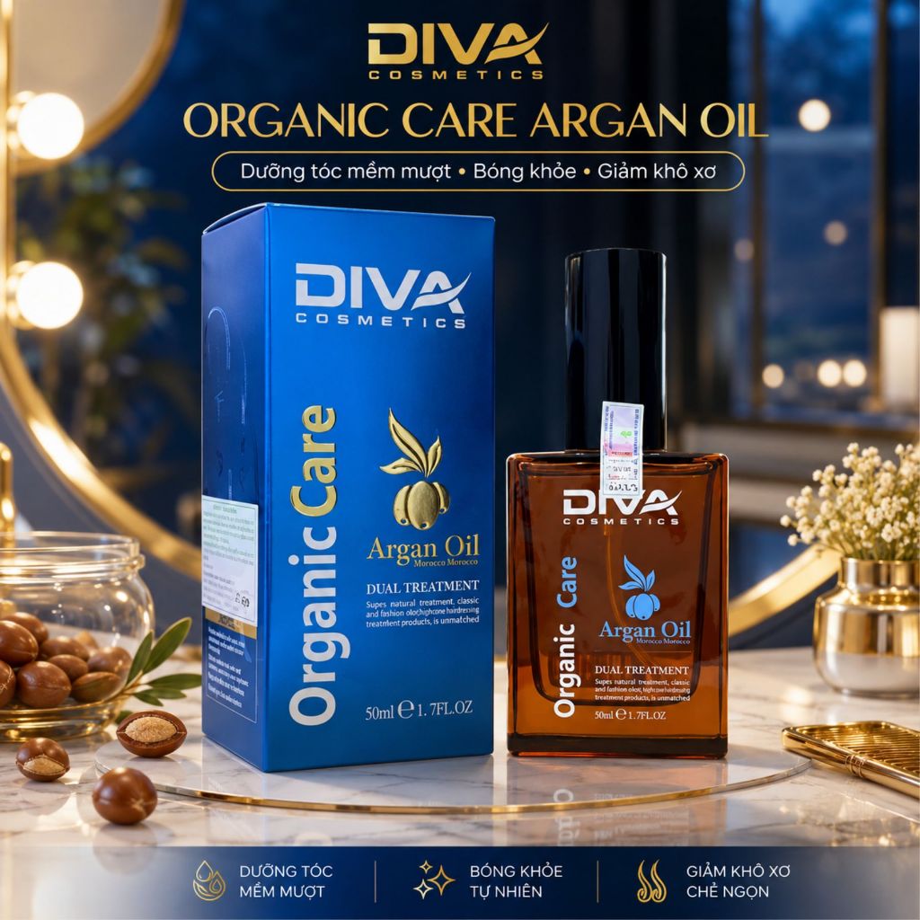 Tinh Dầu Dưỡng Tóc DIVA Argan Oil 50ml | Argan Oil Dưỡng Tóc Mềm Mượt Chuẩn Salon