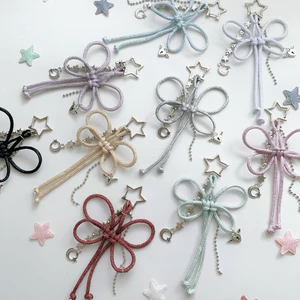 Móc khóa thắt nơ thủ công / Keychain Ribbon Coquette Handmade - 8 màu / custom tên riêng ( ghi chú )